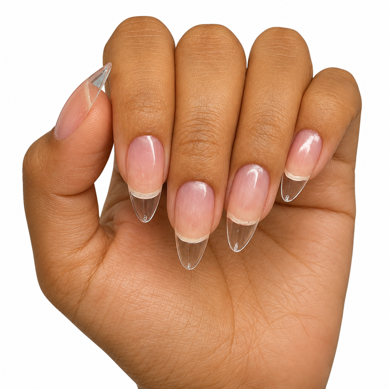 Almond Soft Gel Tips Nail Kit ( MEDIUM )