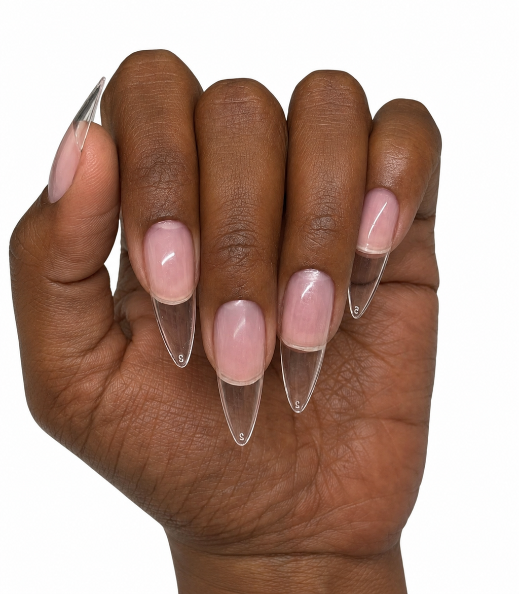 Stiletto Soft Gel Tips Nail Kit ( MEDIUM )