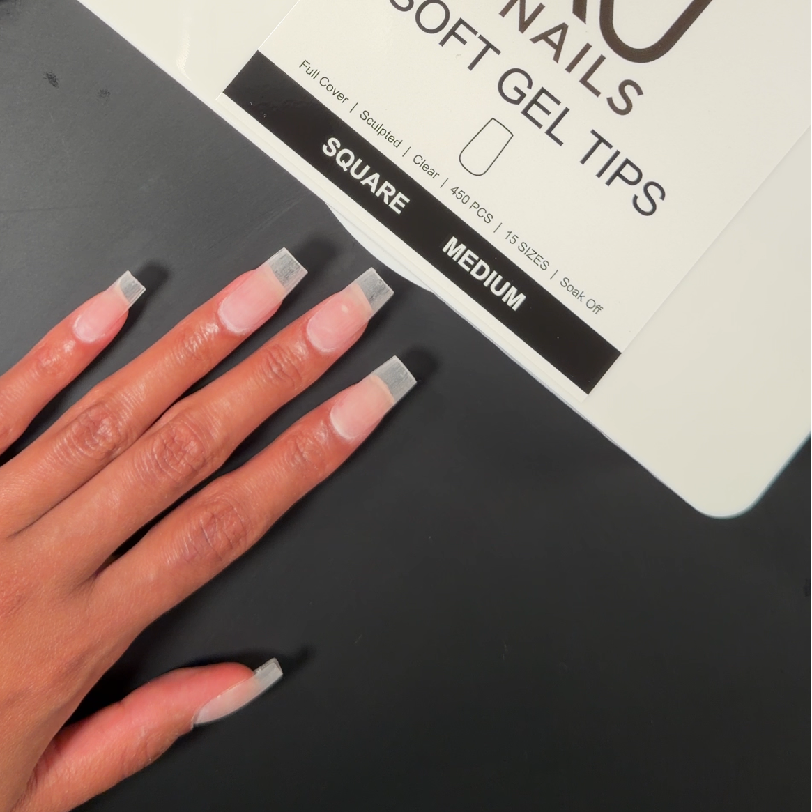 Square Medium Soft Gel Extension Nail Kit