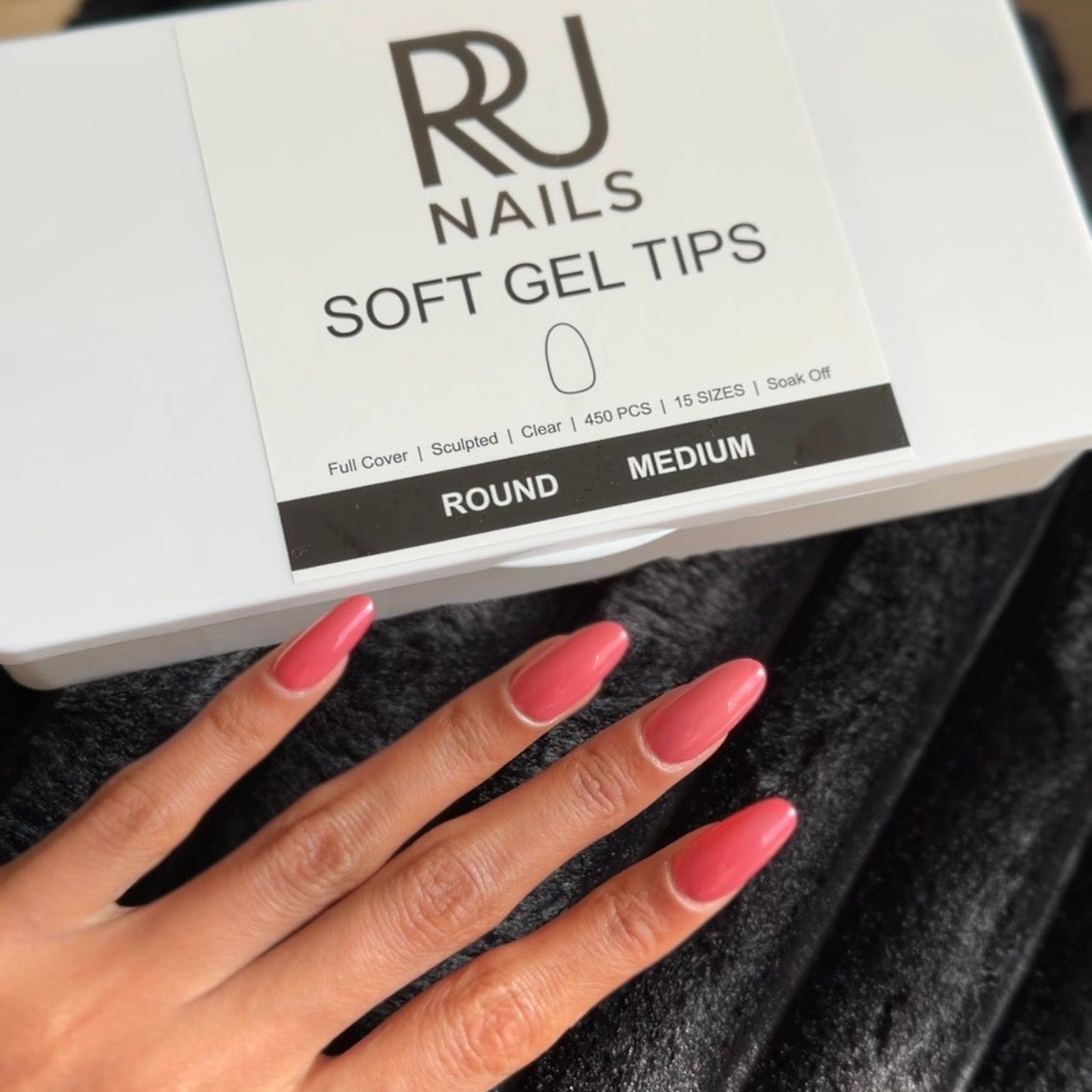 Round Medium Soft Gel Extension Nail Kit
