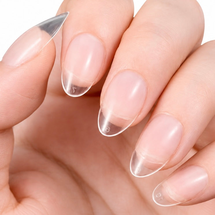 Almond Soft Gel Tips Nail Kit ( EXTRA SHORT)