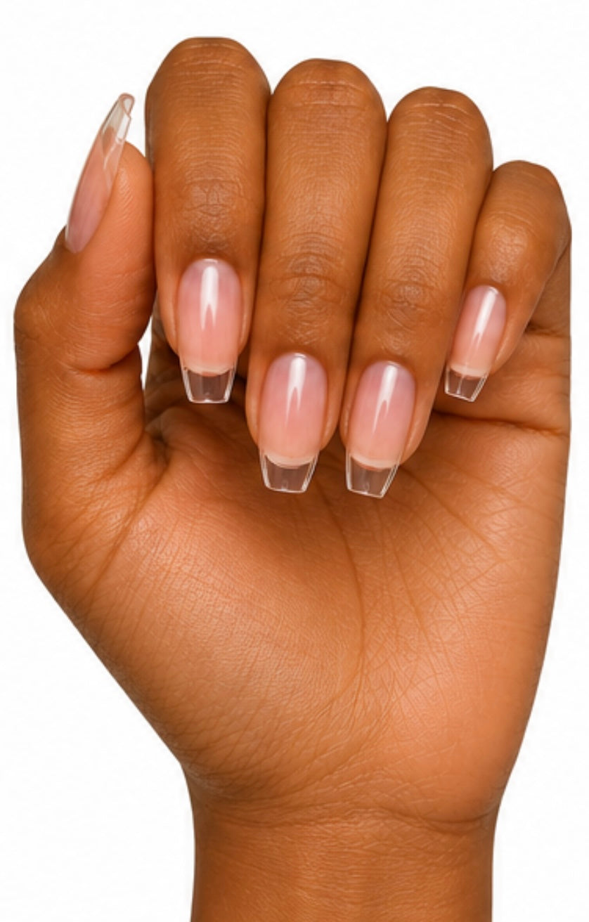 Coffin Soft Gel Tips Nail Kit ( SHORT )
